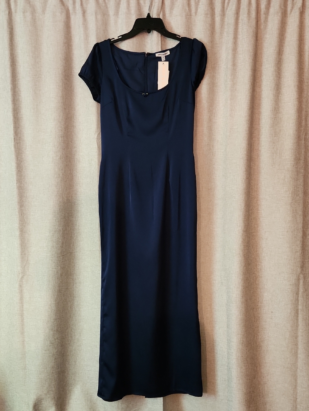 NWT Satin Maxi Dress In Navy